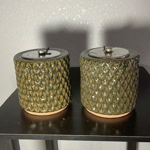 NWT walnut springs ceramic oil lantern